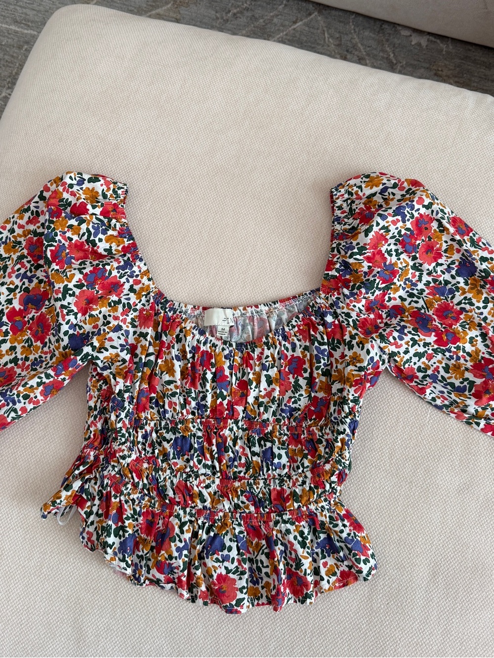 Pinko Floral Smocked Blouse